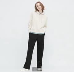 ユニクロ UNIQLO ワイド ストレートパンツ　M 丈長めのサムネイル