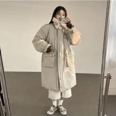 DHOLIC キルト裏地ボアベルトネック中綿ロングジャンパーのサムネイル
