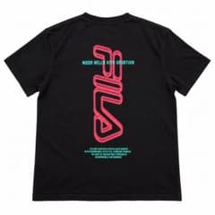 FILA BTS V テテ着用モデル 半袖Tシャツ 黒 バックプリント