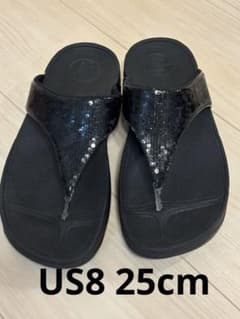 新品 フィットフロップ✩黒✩ルル✩✩25cm-25.5cm(US8) fitflop フィットフロップ LULU スパンコール ブラック US8 25 - メルカリ