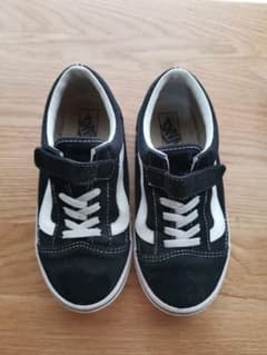 VANS オールドスクール キッズ ローカットスニーカー 21 黒 ブラックのサムネイル