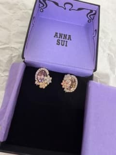 ANNA SUI Earrings, Flower Motif