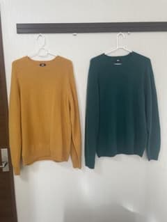 UNIQLO クルーネックセーター 2枚セット Lのサムネイル