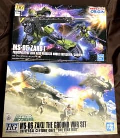 HG 1/144 ZAKU I ザクI デニム/スレンダー 機 ザク地上戦セット - メルカリ