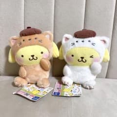 サンリオ　ポムポムプリン　かまってにゃん　ぬいぐるみ　２個