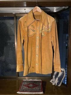 70s char クラフトレザーシャツ　ハンドペイントのサムネイル