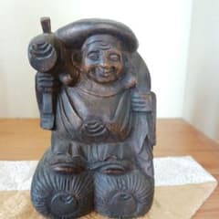 木製大黒天 彫刻置物 商売繁盛 - メルカリ