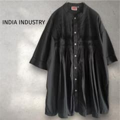 【美品】INDIA INDUSTRY ピンタック ハシゴレース ブラウス 黒 美品】INDIA INDUSTRY ピンタック ハシゴレース ブラウス 黒 - メルカリ