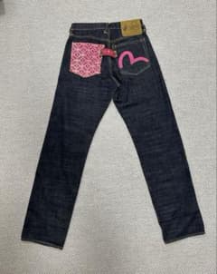 EVISU エヴィス 5005 ピンクカモメ 家紋 サイズ40 EVISU PARIS 5005 ピンクカモメ 家紋 30×34 - メルカリ