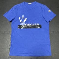 イ*ン様 正規品 MONCLER XS ロゴ Tシャツ 青のサムネイル