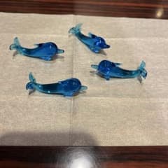 ガラス細工 イルカ4体セット - メルカリ