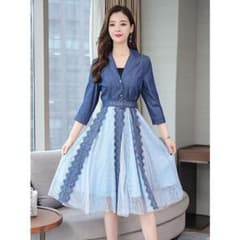 GRACE Ⅰ デニム レース ワンピースのサムネイル