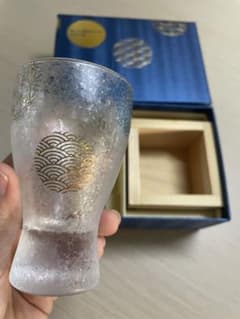 THE Premium NIPPON Taste】冷酒グラス　丸紋　ガラス