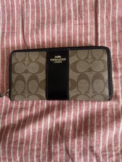 COACH 長財布 キャンバス レザー ブラウンのサムネイル