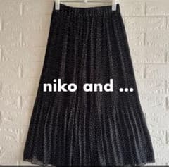 niko and ... ブラックドットプリーツスカートのサムネイル
