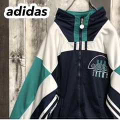 adidas マルチカラー刺繍ロゴ　トラックジャケット80'sのサムネイル