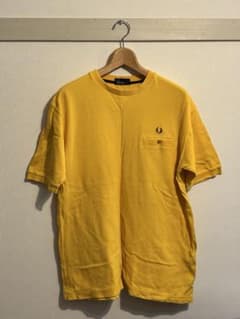 Fred Perry ポケットTシャツ イエロー ワンポイント刺繍 月桂樹ロゴのサムネイル