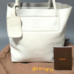 HIROFU チェスタ ミニトートバックHロゴ シボ革 HIROFU チェスタ ミニトートバックHロゴ シボ革 レザー保存袋あり
