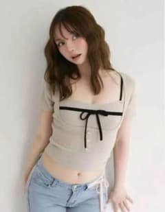 andmary Natalie ribbon set beige 半袖 - メルカリ