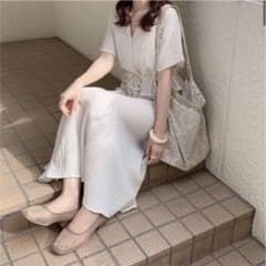 しゅわしゅわウエストリボンワンピのサムネイル