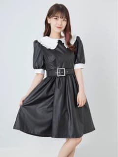 Ank Rouge 合皮丸えりワンピースのサムネイル
