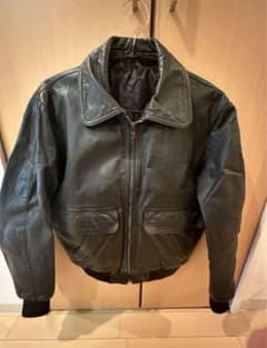 90s vintage leather jacket 短丈ボックスシルエットのサムネイル