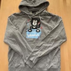 BEAMS グレー DJキャラクター フード付きパーカーのサムネイル