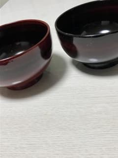 Lily様専用　 竹峰　会津塗り　本漆塗り　夫婦椀　箱しおり付きのサムネイル