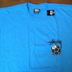 ステューシー半袖の青Tシャツ、8ボール、XLサイズのサムネイル