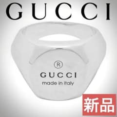 新品⭕️】 GUCCI ヘキサゴン ロゴ リング シルバー 指輪グッチ 16 