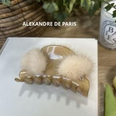 アレクサンドルドゥパリ ミンクファークリップ ヘアアクセサリー