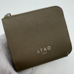 未使用級 ATAO アタオ チェス 折り財布 レザー ベージュ - メルカリ