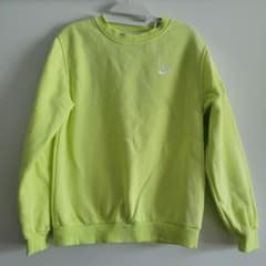 NIKE　L (タグ表記155/76) 黄緑 裏起毛 スエット 子供服のサムネイル