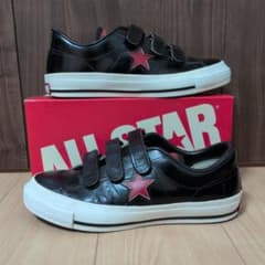【US8】ワンスター　V-3 白×赤　レッド ベルクロ　レザー one star CONVERSE（コンバース） ワンスター J レザー ホワイト/レッド 白赤