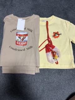 90cm mirror bae. ベビー　Tシャツ マミー　森永ミルクのサムネイル