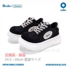 OUDER 26SS 開口笑 厚底デザートシューズ レトロブサカワ 身長アップ 