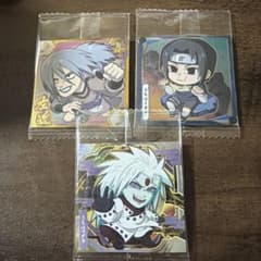 NARUTO ウエハース うちはマダラ　うちはイタチ　左近　3枚セットのサムネイル