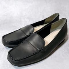 ☆美品☆【リーガル】 モカシン ローファー (23.5) F22J 本革 黒