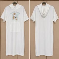 【美品】mofusand 半袖 ルームウェアワンピース パジャマ Ｍ-Lサイズのサムネイル