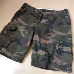 アバクロンビー＆フィッチ 迷彩 カモ柄 ハーフパンツ ショーツ 34
