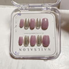 ネイルチップ ネイル チップ ジェルネイル ショート ピンク ゴールド