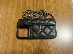CHANEL iPhone14Pro ブラックキャビアスキン セールスレシート付 CHANEL iPhone14Pro ブラックキャビアスキン セールスレシート付