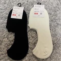 UNIQLO ベリーショートソックス 27-29cm ブラック ホワイトのサムネイル