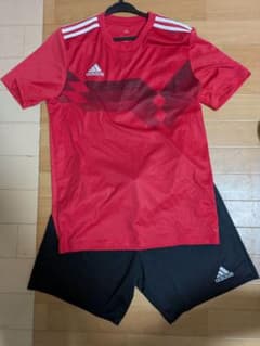 adidas トレーニングウェア 上下セット レッド ブラックのサムネイル