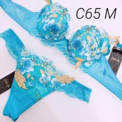 可愛い　新品サルート　Ｅ８０　３点水色 刺繍 ブラジャーショーツセット m31789454932_1.jpg?1735822753