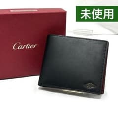 未使用 カルティエ ルイ カルティエ ワレット 2つ折財布 黒 ブラック