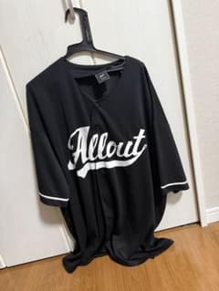 Allout ベースボールシャツ ブラック 2XLのサムネイル