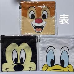 巾着３枚セット　綿100%【ディズニー顔デザイン】のサムネイル