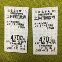 京阪電車 土休日回数券のサムネイル