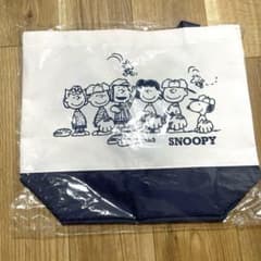 スヌーピー バイカラー トートバッグ 白&紺のサムネイル